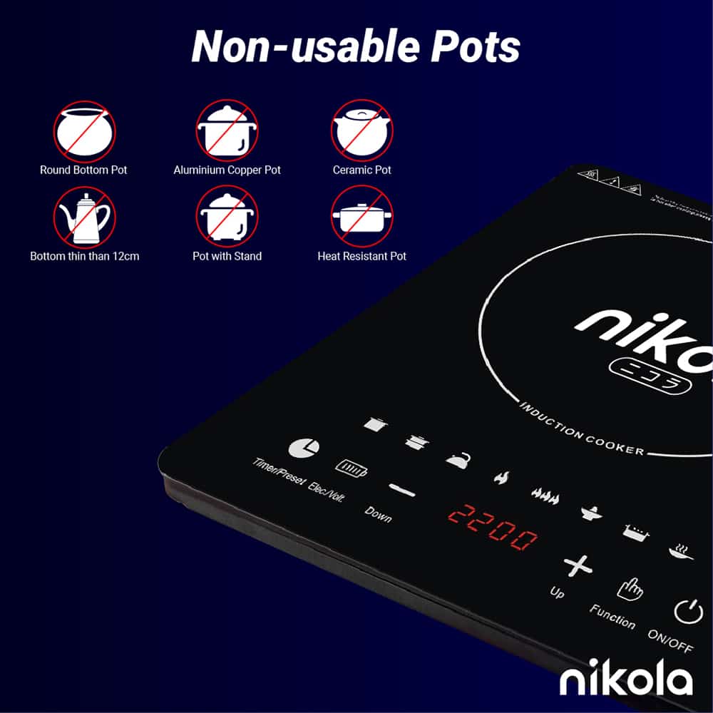 Ceramic Series Induction Cooker - Non-Usable For Certain Cookware